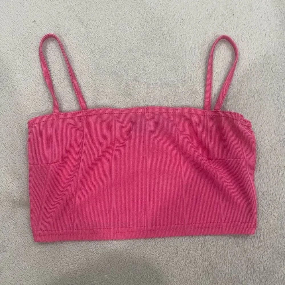 PrettyLittleThing Pink Crop Top Size 6